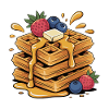 Fruity waffle art