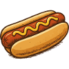 Hot Dog Cartoon Illustration