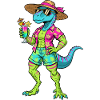 Cocktail Dino Hawaiian Style