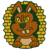 Hoppel hinter der Mauer