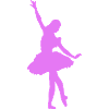 Dancing Ballerina Silhouette