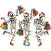 Dancing skeleton shoppers