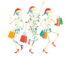 Dancing skeleton shoppers