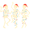 Dancing Christmas skeletons