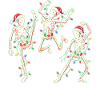 Dancing Christmas skeletons