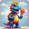 Süßer Dino mit Eiszauber