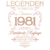 45th Birthday Legend January 1981