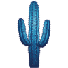 Blue geometric cactus
