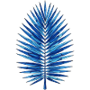 Blue Geometry Palm Leaf