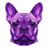 Purple polygon dog