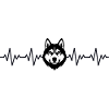 Battement cardiaque ECG Husky