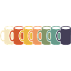Rainbow Mug Row