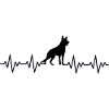 German Shepherd ECG Heartbeat