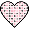Motif de cœur Points étoilés mignons