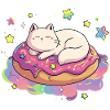 Cat Cuddle Donut Dream