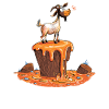 Honey Rock Goat Cartoon