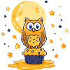 Moonlight Owls Cupcake