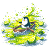 Penguin Kayak Lime Splash