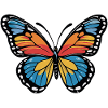 Bunter Schmetterling Farbenspiel