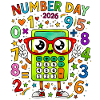 Number Day 2026 Calculator Mascot