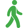 Pedestrian traffic light green walking