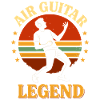 Air Guitar Legend Retro Sunset