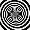 Spirale hypnotique noir et blanc