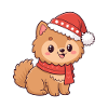 Chiot Noël Bonnet Écharpe