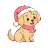 Weihnachts-Golden Retriever-Welpe