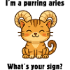 Süße Widder Katze – Starkes Sternzeichen Design