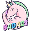 Cooler Pastell-Einhorn-Regenbogen