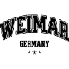 Weimar Varsity lettering design