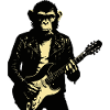 Rock Monkey Guitarist in Leather