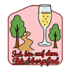 Blubberpfad: Waldweg und Sektglas