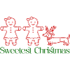 Christmas – Gingerbread Girls & Dachshund (Red)