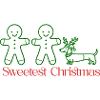 Christmas–Gingerbread Couple & Dachshund (green)