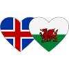 Iceland Wales Flag Heart