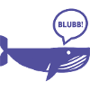 Blubbender Blauwal Cartoon