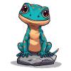 Cute Gecko on a Stone