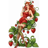 Strawberry Pin-up Lady in Nature