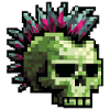 Pixel Punk Skull