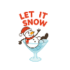 Let It Snow Snowman Cocktail Design