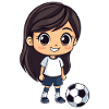 Foosball Girl Cartoon