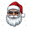 Weihnachtsmann mit Sonnenbrille