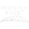 REMSECK ROCKT logo with bridge white