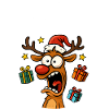 Reindeer Christmas funny funny crazy annoyed