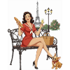 Paris Pin-up on Bench