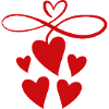 Infinity sign with heart