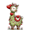 Lama with hearts