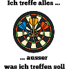 Dartboard Trio Farbige Pfeile